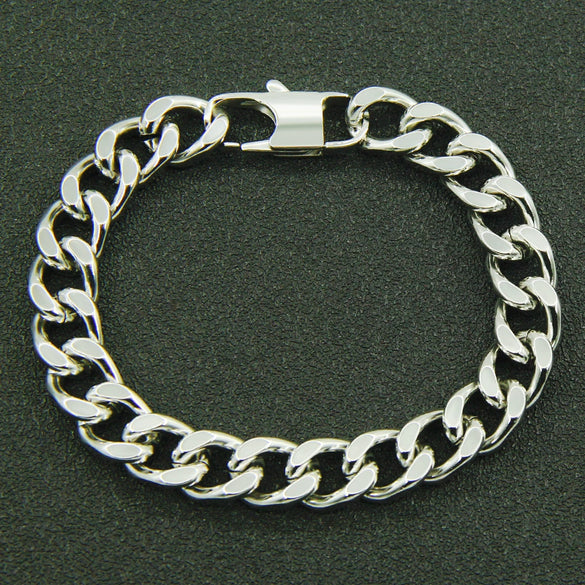 Wholesale Hiphop Style Stainless Steel Geometric Cuban Chain Necklace With Electroplating