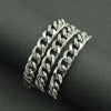 Wholesale Hiphop Style Stainless Steel Geometric Cuban Chain Necklace With Electroplating