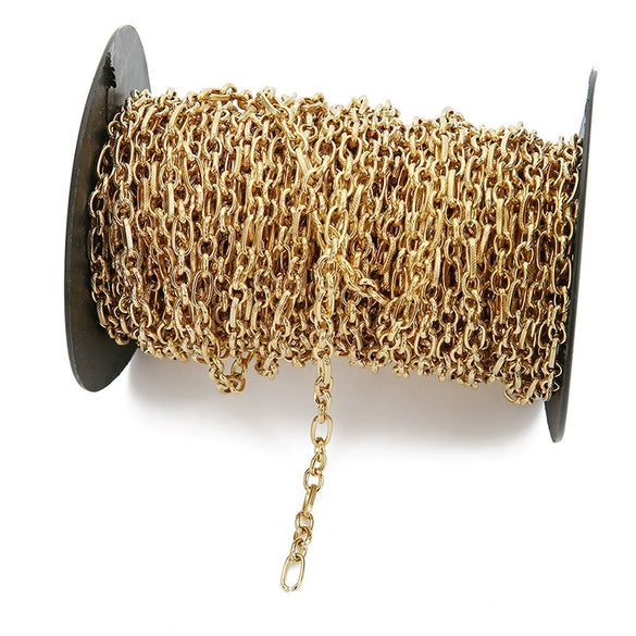 Wholesale Hiphop Style Stainless Steel Oval Cross Necklace With Circular Engraving And Electroplating