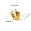 Wholesale Hiphop Style Stainless Steel Ring With Starfish Irregular Knot Design Pvd Furnace Real Gold Electroplated