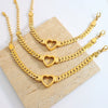 Wholesale Hiphop Style 316L Stainless Steel Goldplated Geometric Hollow Love Bracelet For Women