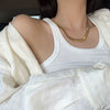 Wholesale Hiphop Style Ushaped Snake Bone Chain Titanium Steel Necklace With Electroplating Treatment