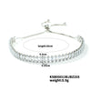 Wholesale Hiphop Style Women's Copper Zircon Bracelet