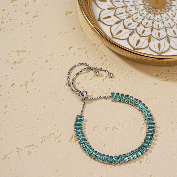 Wholesale Hiphop Style Women's Copper Zircon Bracelet