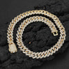 Wholesale Hiphop Style Zirconinlaid Copper Cuban Chain Diamondshaped Necklace Jewelry