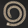 Wholesale Hiphop Style Zirconinlaid Copper Cuban Chain Diamondshaped Necklace Jewelry