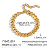 Wholesale Hiphop Titanium Steel Cuban Chain Necklace With Geometric Design And Vacuum Real Gold Electroplating In Pvd Furnace