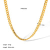 Wholesale Hiphop Titanium Steel Cuban Chain Necklace With Geometric Design And Vacuum Real Gold Electroplating In Pvd Furnace