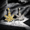 Wholesale Hiphop Trendy Titanium Steel Jewelry With Geometric Maple Leaf Pendant And Polish Finish