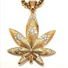 Wholesale Hiphop Trendy Titanium Steel Jewelry With Geometric Maple Leaf Pendant And Polish Finish