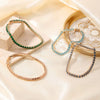 Wholesale Hiphop Women's Copper Bracelet With Geometric Pattern And Glass Treatment