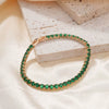 Wholesale Hiphop Women's Copper Bracelet With Geometric Pattern And Glass Treatment