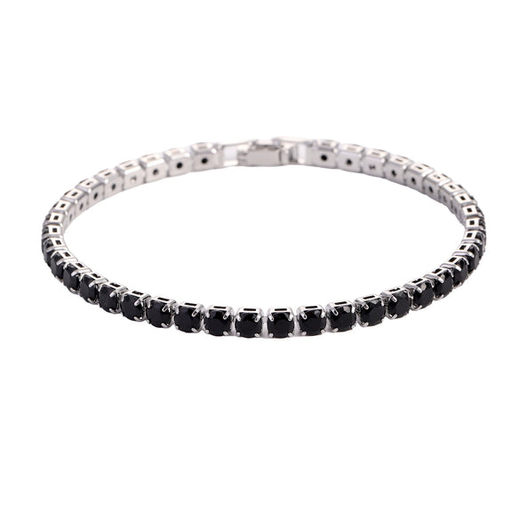 Wholesale Hiphop Zircon Inlaid Copper Bracelet And Anklet With Geometric Design