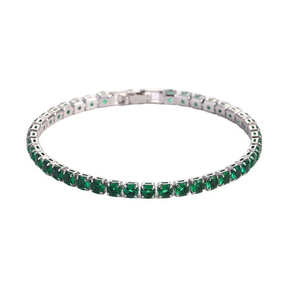 Wholesale Hiphop Zircon Inlaid Copper Bracelet And Anklet With Geometric Design