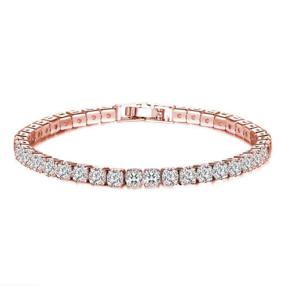 Wholesale Hiphop Zircon Inlaid Copper Bracelet And Anklet With Geometric Design