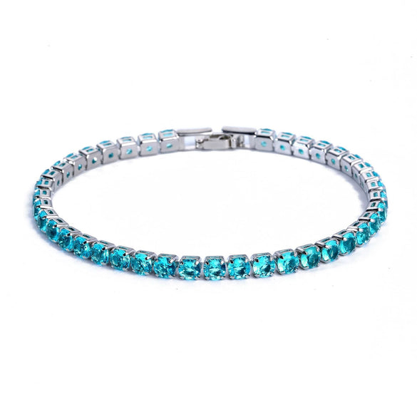 Wholesale Hiphop Zircon Inlaid Copper Bracelet And Anklet With Geometric Design