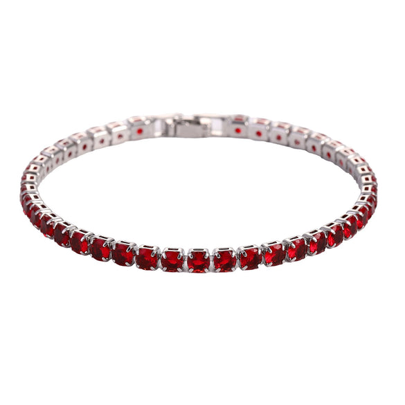 Wholesale Hiphop Zircon Inlaid Copper Bracelet And Anklet With Geometric Design