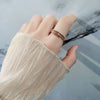 Wholesale Hipster Hip Hop Rotating Personality Ring S925 Sterling Silver Geometric Fivering Zircon Electroplated