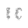Wholesale Hipster Light Luxury Elegant Women's Earrings With Zircon Inlay Geometric Flower And Star Shape