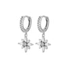Wholesale Hipster Light Luxury Elegant Women's Earrings With Zircon Inlay Geometric Flower And Star Shape