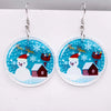 Wholesale Holiday Jewelry Acrylic Handmade Earrings With Snowman Elk Animal Zodiac Cartoon Geometric Patterns