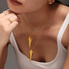 Wholesale Hollow Conch Pendant Double Layer Stacked Necklace In Stainless Steel With Geometric Pattern And Electroplating Treatment For Women
