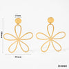 Wholesale Hollow Flower Leaf Earrings 316 Stainless Steel Electroplated Women's Jewelry