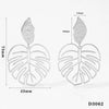 Wholesale Hollow Flower Leaf Earrings 316 Stainless Steel Electroplated Women's Jewelry