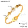 Wholesale Hollow Jewelry Devil's Eye Tree Of Life Diamond Design Sense 316L Stainless Steel Goldplated Bracelet
