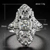 Wholesale Hollow Ring Copper Silver Diamond Jewelry Geometric Style Electroplating Unisex