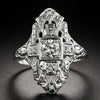 Wholesale Hollow Ring Copper Silver Diamond Jewelry Geometric Style Electroplating Unisex
