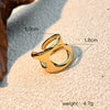 Wholesale Hollow Stainless Steel Ring With Heart Shape Minimalist Style Electroplating Processing For Women