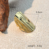 Wholesale Hollow Stainless Steel Ring With Heart Shape Minimalist Style Electroplating Processing For Women