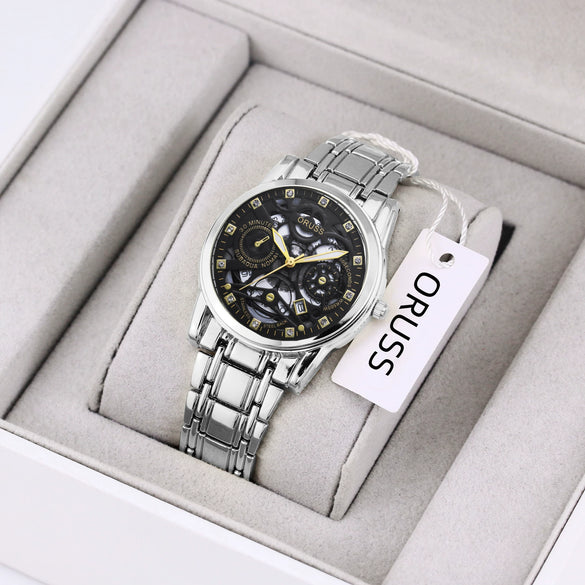 Wholesale Hollow Tourbillon Quartz Men's Watch Casual Style Alloy Case And Strap Round Dial