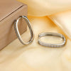 Wholesale Hoop Earrings Copper Inlaid Zircon Geometric Style Electroplated For Women