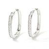 Wholesale Hoop Earrings Copper Inlaid Zircon Geometric Style Electroplated For Women