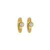 Wholesale Hoop Earrings For Women Copper Plated With Real Gold Retro Geometric Zircon Style