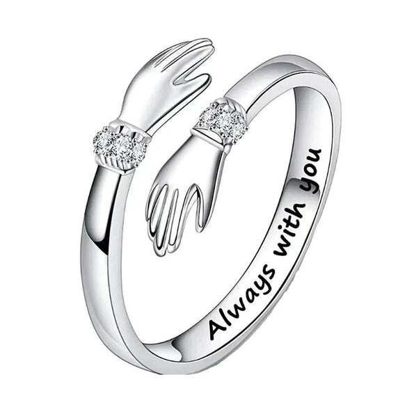 Wholesale Hug Style 925 Sterling Silver Ring With Electroplating For Women And Men