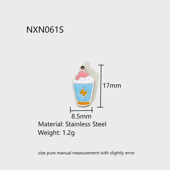Wholesale Ice Cream Cone Candy Stainless Steel Electroplated Pendant Jewelry Accessories For Women