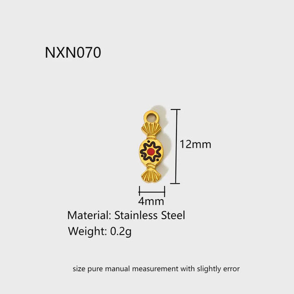 Wholesale Ice Cream Cone Candy Stainless Steel Electroplated Pendant Jewelry Accessories For Women