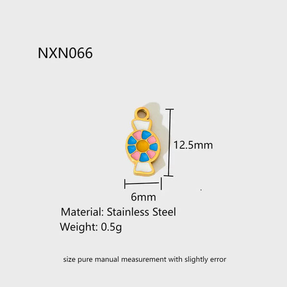 Wholesale Ice Cream Cone Candy Stainless Steel Electroplated Pendant Jewelry Accessories For Women