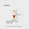 Wholesale Ice Cream Cone Candy Stainless Steel Electroplated Pendant Jewelry Accessories For Women