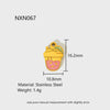 Wholesale Ice Cream Cone Candy Stainless Steel Electroplated Pendant Jewelry Accessories For Women