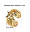 Wholesale IG Style Glam Commute Cross Leaves Copper Hollow Out Inlay 18K Gold Plated Zircon Open Rings