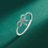 Wholesale IG Style Shiny Bow Knot Copper Hollow Out Inlay Zircon Rings
