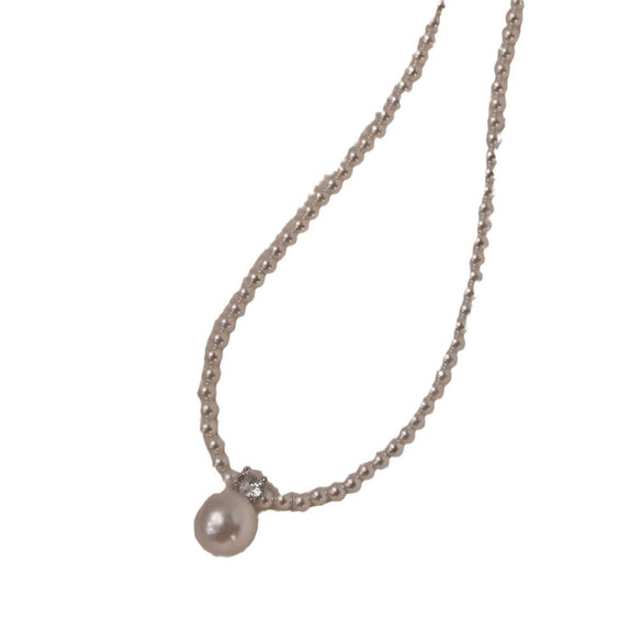 Wholesale Imitation Pearl And Alloy Necklace Retro Style Electroplating Beaded Chain For Women