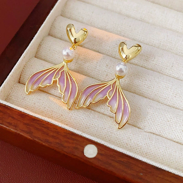 Wholesale Imitation Pearl Drop Shape Earrings French Retro Style Set With Pearls For Women