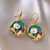 Wholesale Imitation Pearl Drop Shape Earrings French Retro Style Set With Pearls For Women