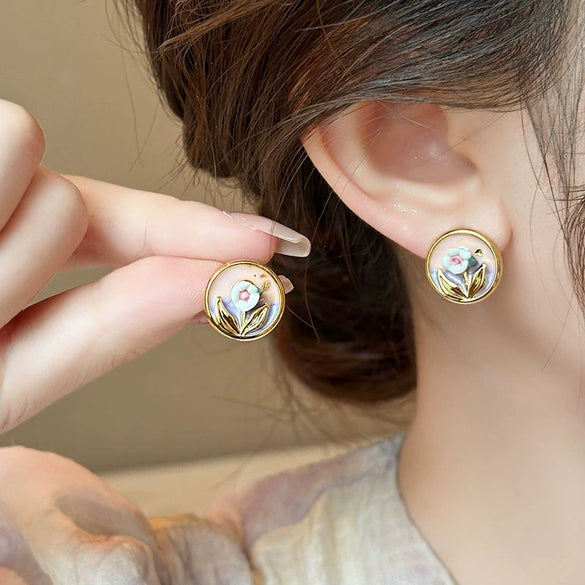 Wholesale Imitation Pearl Drop Shape Earrings French Retro Style Set With Pearls For Women