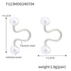 Wholesale Imitation Pearl Ear Clip Cold Niche Style Titanium Steel 18K Gold Plated Geometric Design